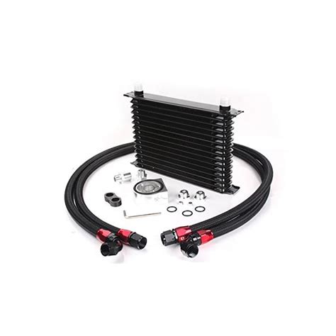 Buy GOWE Universal 15 Row JDM Engine Oil Cooler Kit + Sandwich Plate ...