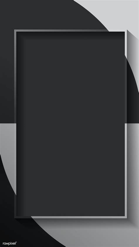 Blank Rectangle Black Abstract Frame Vector