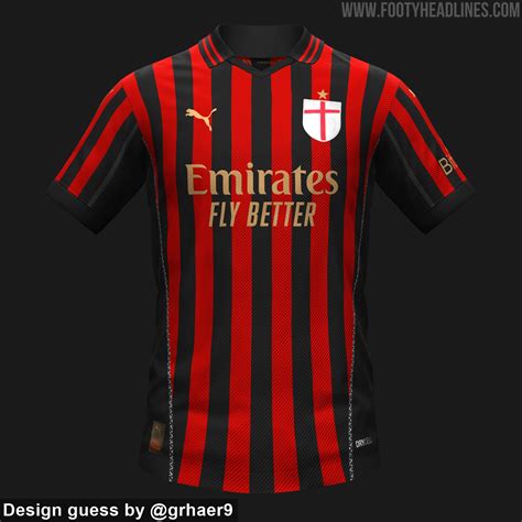 FootyHeadlines: AC Milan 125-year anniversary kit design