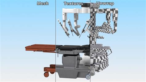 3D Surgical Robotic System da Vinci SI with Operating Table | 3D Molier ...