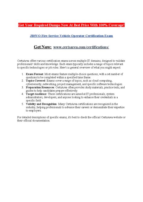 JB5VO Fire Service Vehicle Operator Certification Exam - Get Your ...