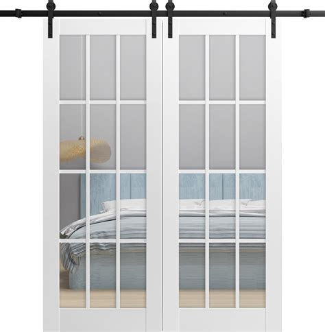 Sartodoors Sturdy Double Barn Door 72 X 96 Inches Clear | Desertcart INDIA