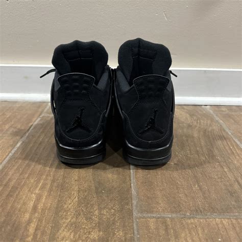 Black cat jordan 4s, size 11, in good condition. - Depop