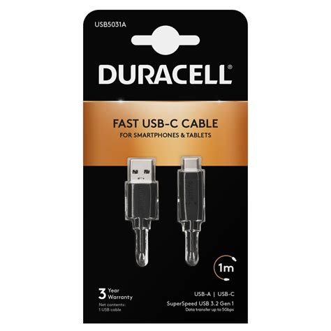 Duracell 1m USB-A to USB-C Cable – BrandGodam2022