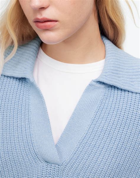 Shaker-Stitch Johnny Collar Sweater | Madewell