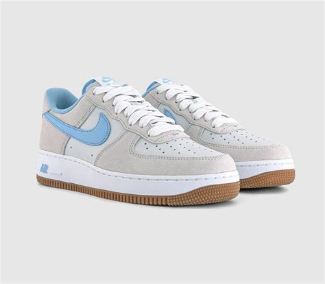 Nike Air Force 1 07 Trainers Photon Dust Psychic Blue White - Men's ...