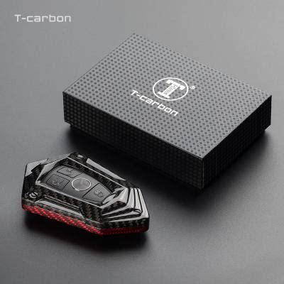 T-carbon genuine carbon fibre key cover and keychain compatible for Me
