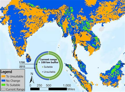 Asian Elephant Habitat Map