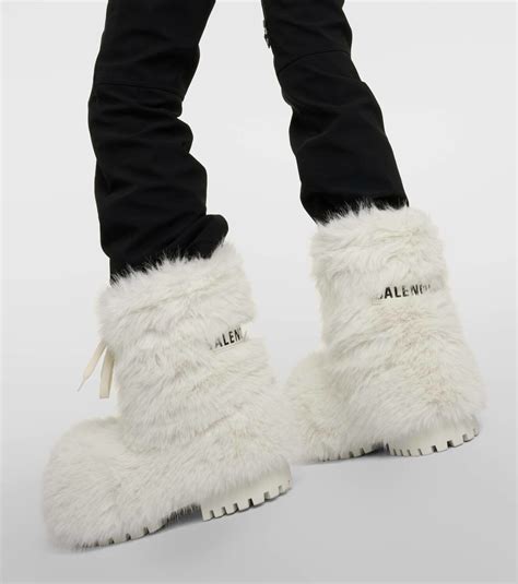 Balenciaga Alaska faux fur snow boots Balenciaga