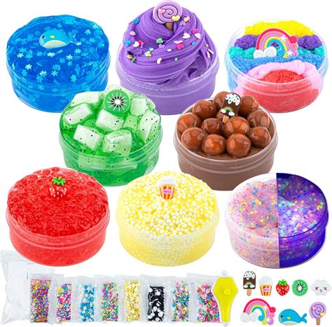 Okaybee Slime Variety Pack Different Textures, 8 Pack Slime Kit ...