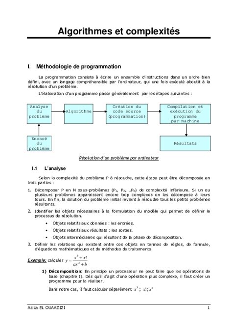 Image result for Complexité Algorithmique Exercices