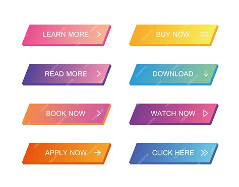 Premium Vector | Set of modern material style buttons for website ...