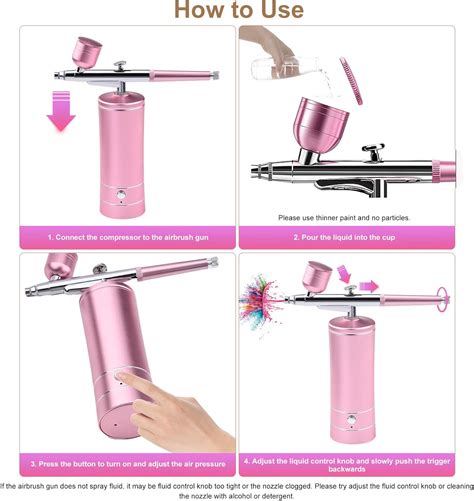 Buy Daakro Cordless Airbrush Set - Portable Rechargeable Airbrush Kit ...