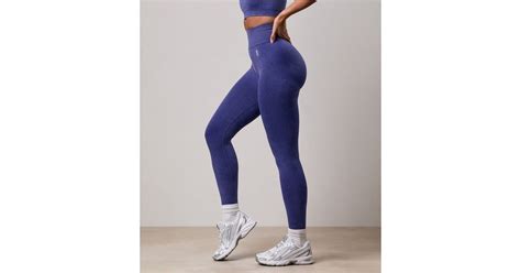 Gym King Bright Blue Seamless Rib Leggings | New Look