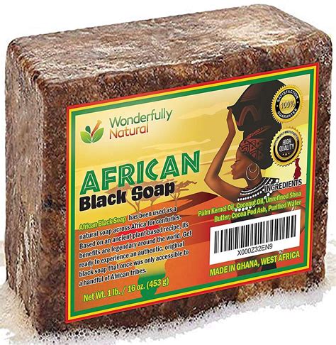 Raw African Black Soap for Beauty Uses