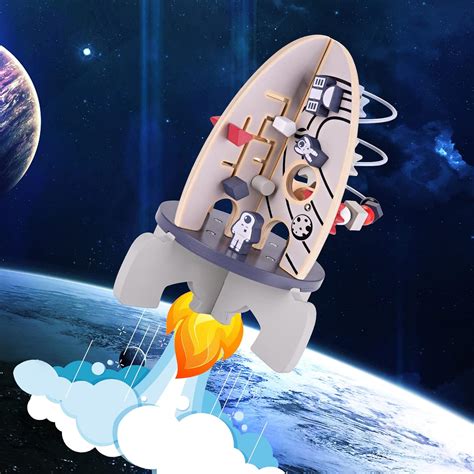 Wdmiya Space Wooden Activity Cube Toys for Baby, India | Ubuy