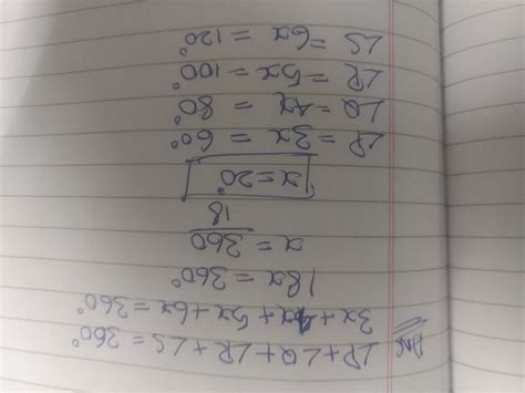 In quadrilateral pqrs angle p angle q angle r angle s=3:4:5:6.Find all ...