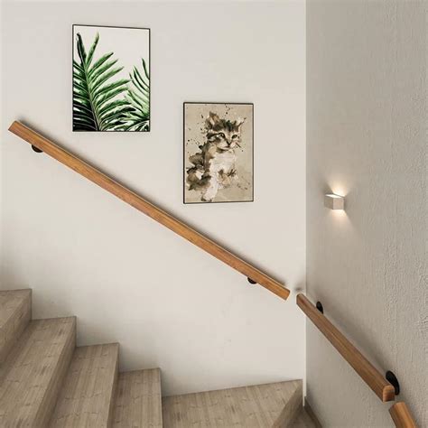 Buy Wood Handrails for Indoor Stairs, Safety Non-Slip Stair Railing ...