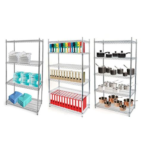 Chrome Wire 4 Tier Chrome Wire Shelving Unit (1800mm High) – Stored ...