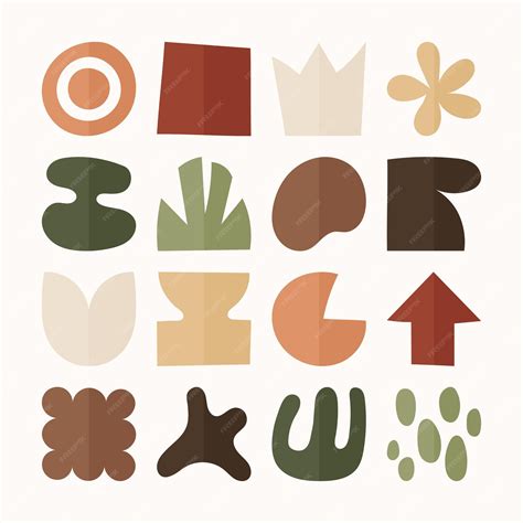 Hand drawn flat design organic shapes collection | Premium Vector