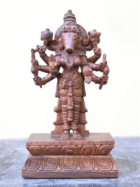 Wooden Varahi Amman statue 21" – Sengottuvel Wood Carvings