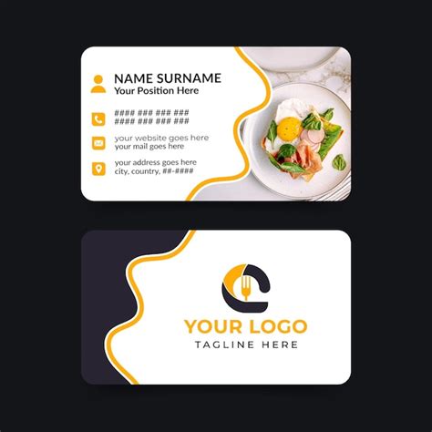 Restaurant Business Card Template 的图像结果
