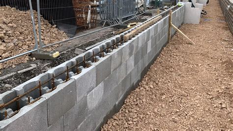 Cinder Block Retaining Wall