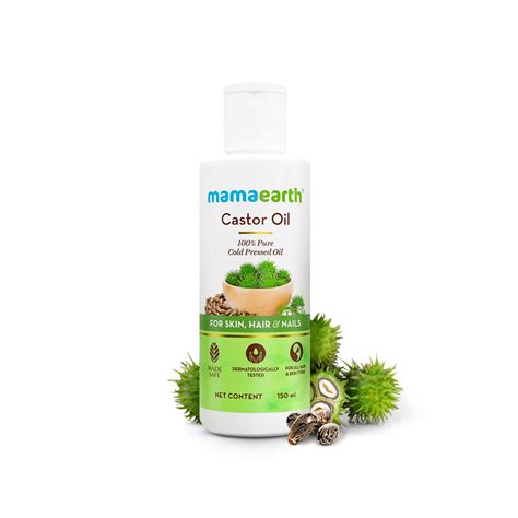 Buy Mamaearth Castor Oil with 100% Pure Cold Pressed Castor Oil For ...