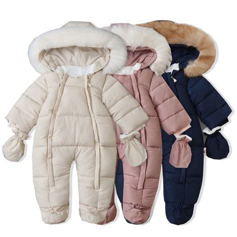 Newborn Baby Rompers Toddler Boys Girls Winter Jumpsuit Rompers ...