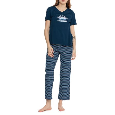 Life is Good® Take It Easy Pajamas - Short Sleeve - Save 46%