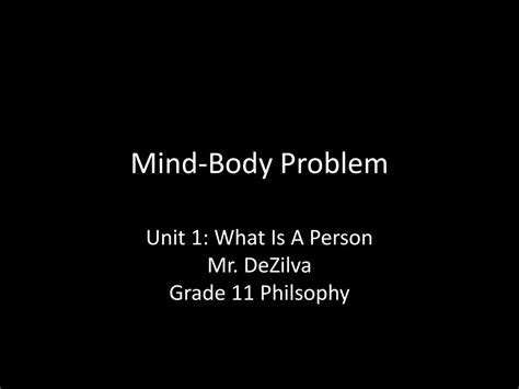 Image result for The Mind Body Problem Explained