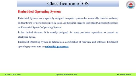 Classification of Operating System | PPTX