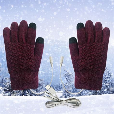 PBAZIH USB Heated Gloves for Women, Rechargeable Heated Mittens with ...
