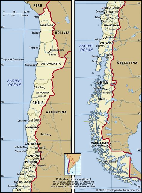 Map of Chile and geographical facts, Where Chile is on the world map ...