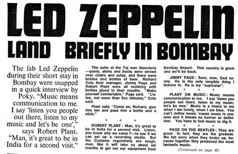 When Led Zeppelin Visited India