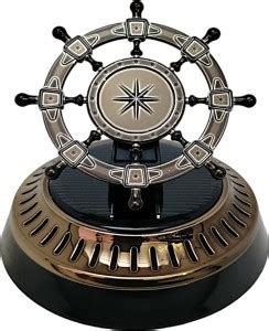 GlowMyst ® Solar Ship Wheel Rotating Car Air Freshener Interior ...