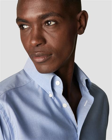 Navy Wrinkle-Free Oxford Shirt - Eton