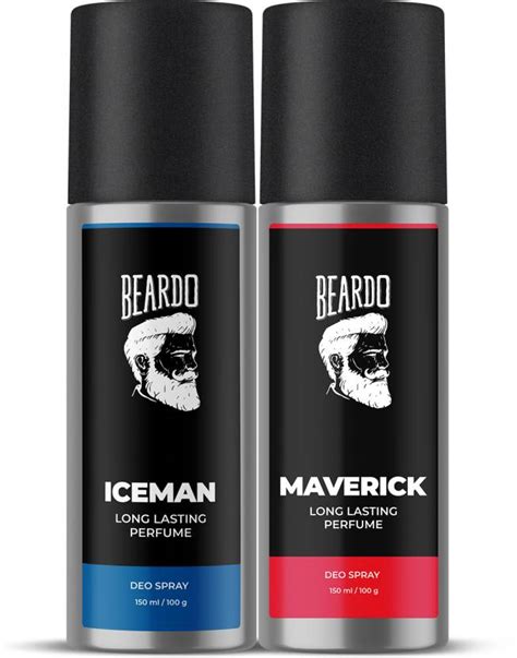 BEARDO Long Lasting Deo Sprays Combo for Men | Iceman 150ml & Maverick ...
