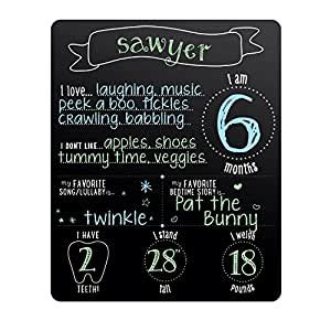 Pearhead Baby Milestone Board, Monthly Milestone Baby Photo Prop ...