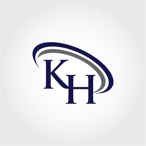 Monogram KH Logo Design By Vectorseller | TheHungryJPEG