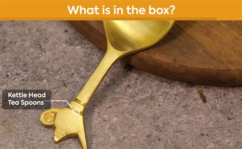 Ambi Small Kettle Head Brass Tea Spoons - Set of 2 | Brass ...