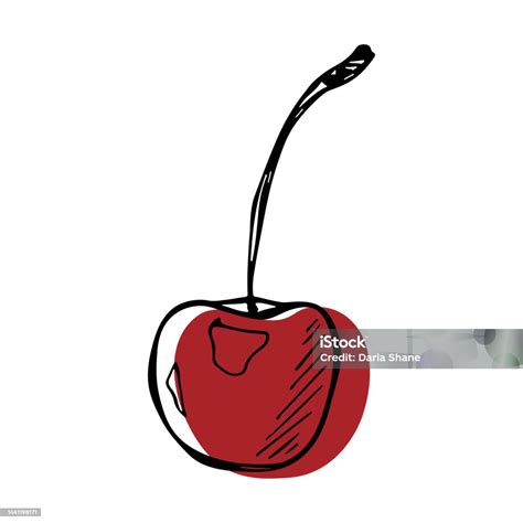 Hand Drawn Cherry Clipart Stock Illustration - Download Image Now ...