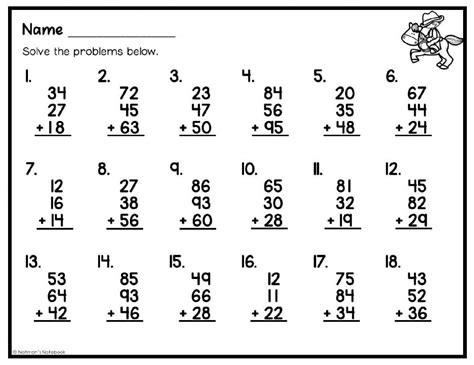 Image result for Worksheet Math 3 Addends
