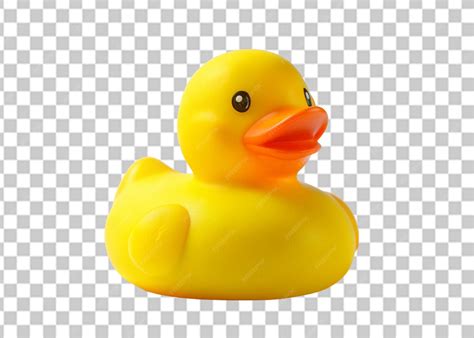 Premium PSD | Yellow rubber duck isolated on transparent background