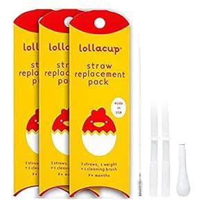 Lollaland Lollacup Straw Replacement Kit - (3 Pack) - Includes 6 Straws ...