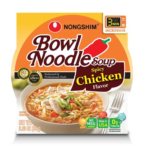 NongShim Bowl Noodle Soup Spicy Chicken Flavor 3.03 oz