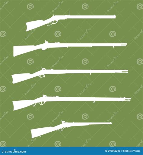 Civil war weapons stock vector. Illustration of line - 296066283