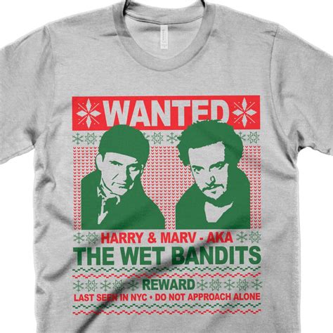 Wet Bandits T-Shirt | Funny Home Alone Ugly Christmas Shirt - Last ...