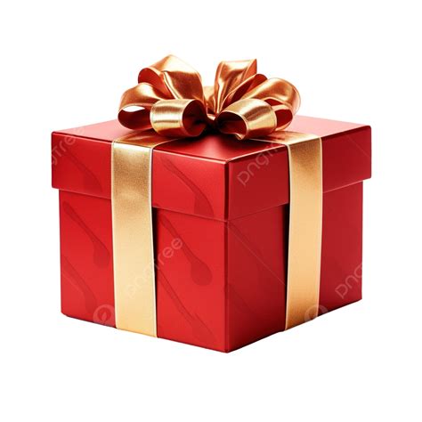 Red Love Gift Box With Gold Ribbon, Birthday Gift Box, Gift Box ...