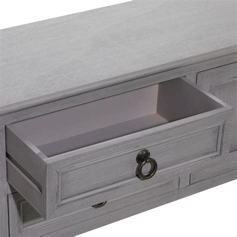 Buy DecMode Rectangular Wooden Console Table with Round Metal Pull ...